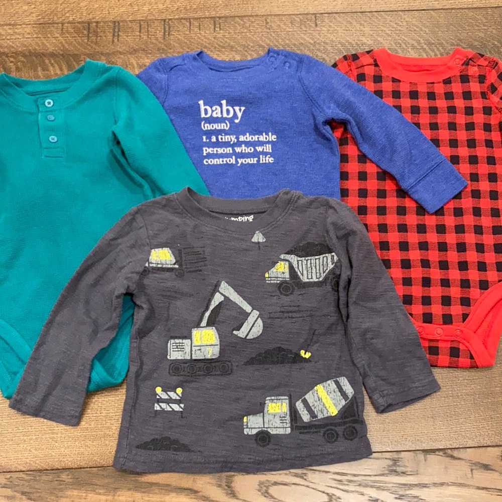 18 months jumping beans thermal bodysuits and shirt